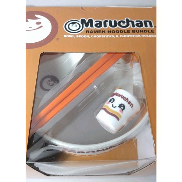 NEW~Maruchan Noodle Bowl With Chopsticks Bundle His & Hers Set - Picture 5 of 6